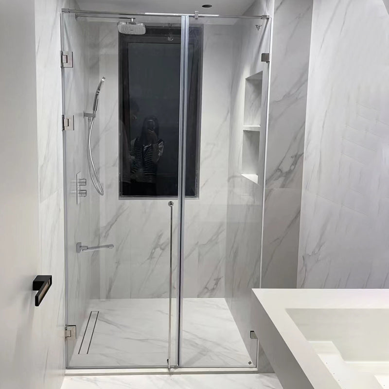 Tempered Hinged Shower Bath Door Transparent Frameless Shower Door