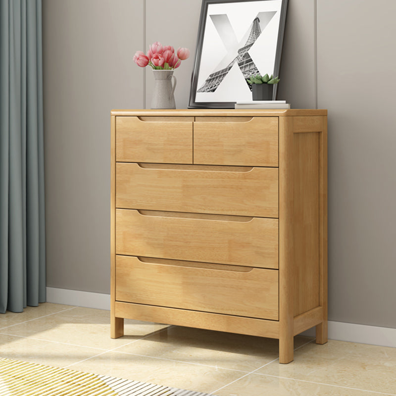 Contemporary Dresser Solid Wood Storage Chest Dresser with Drawers