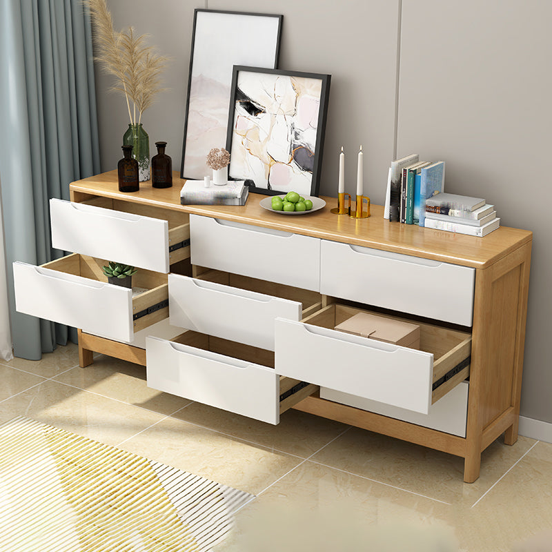 Contemporary Dresser Solid Wood Storage Chest Dresser with Drawers