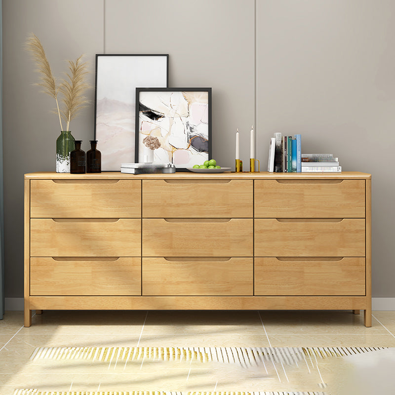 Contemporary Dresser Solid Wood Storage Chest Dresser with Drawers