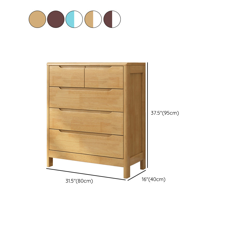 Contemporary Dresser Solid Wood Storage Chest Dresser with Drawers
