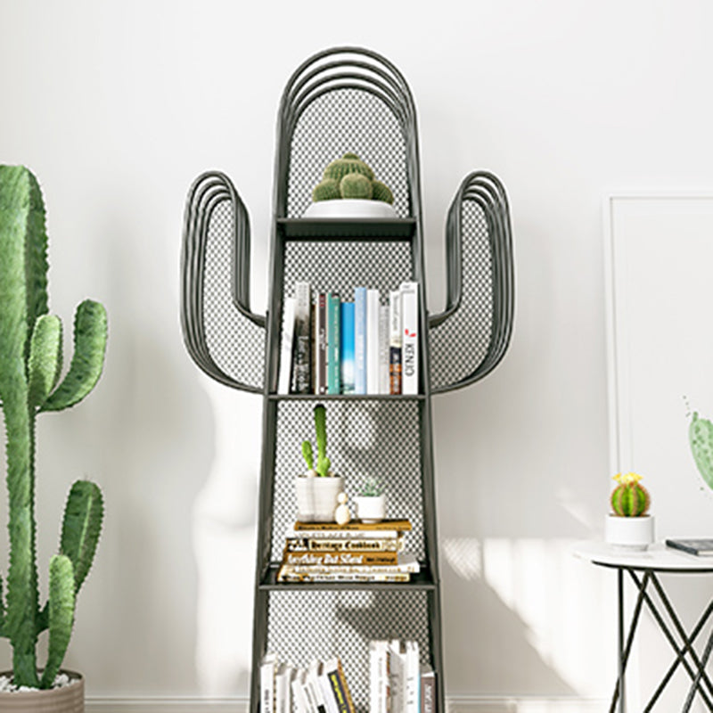 Scandinavian Antique Finish Shelf Bookcase Metal Etagere Bookshelf , 59.05" H