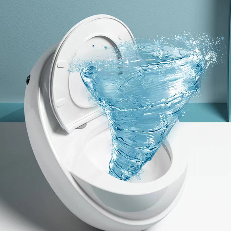 Contemporary Siphon Jet Toilet Bowl Floor Mounted Urine Toilet for Washroom