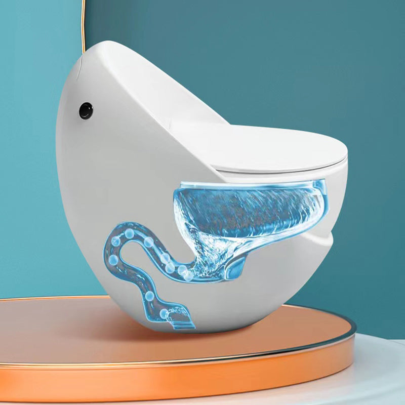Contemporary Siphon Jet Toilet Bowl Floor Mounted Urine Toilet for Washroom