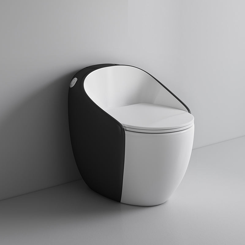 Contemporary Ceramic Toilet Bowl Floor Mount Urine Toilet with Seat for Washroom