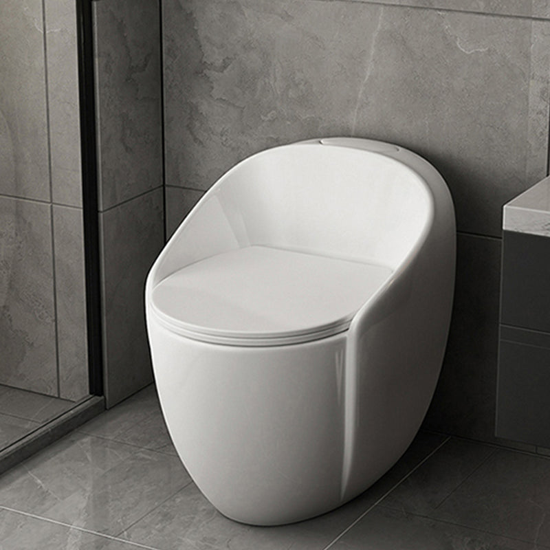 Contemporary Ceramic Toilet Bowl Floor Mount Urine Toilet with Seat for Washroom