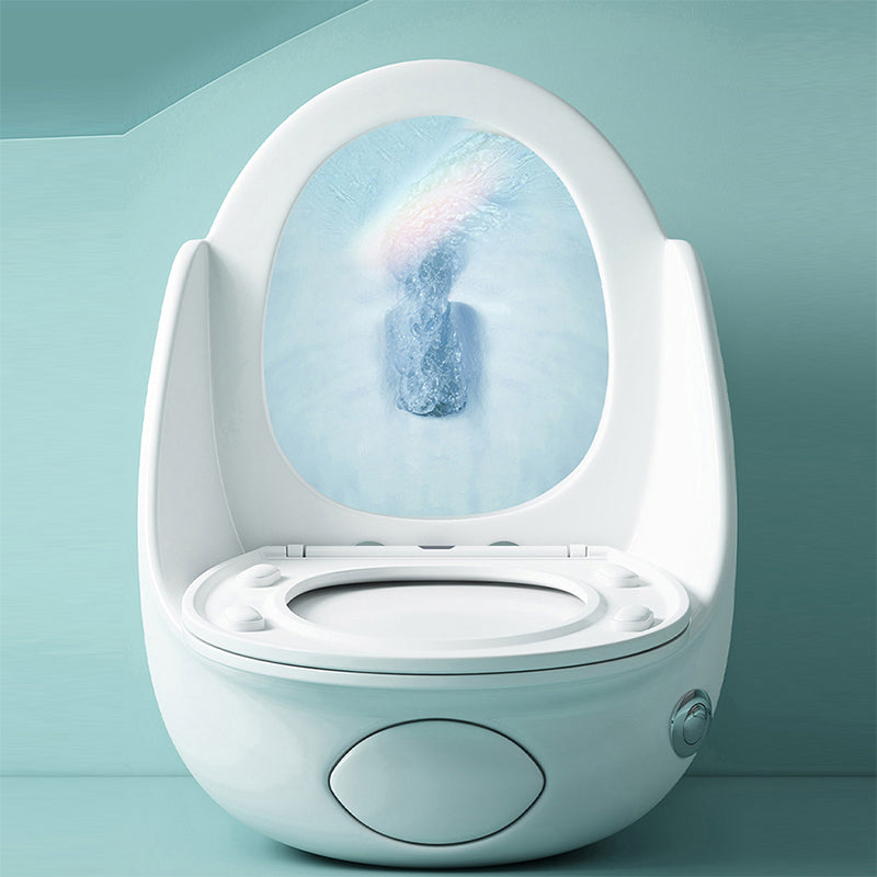 Contemporary Ceramic Toilet Bowl Floor Mount Urine Toilet with Seat for Washroom