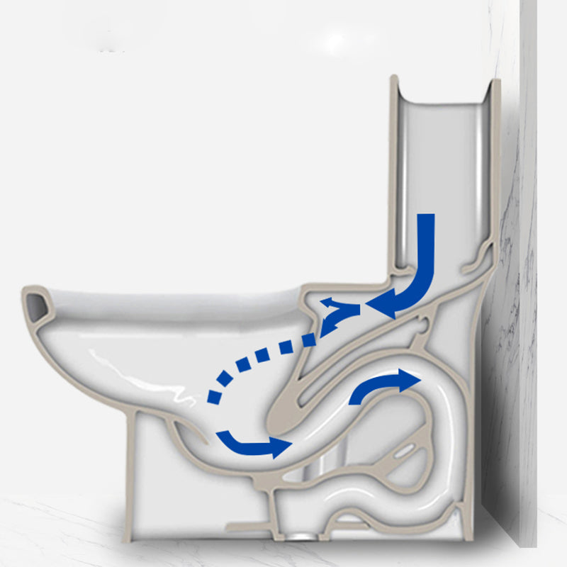 Contemporary White Ceramic Toilet Bowl Floor Mount Urine Toilet for Washroom