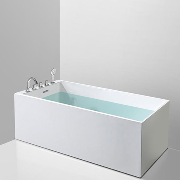 Back to Wall Antique Finish Bath Soaking Rectangular Modern Bath Tub