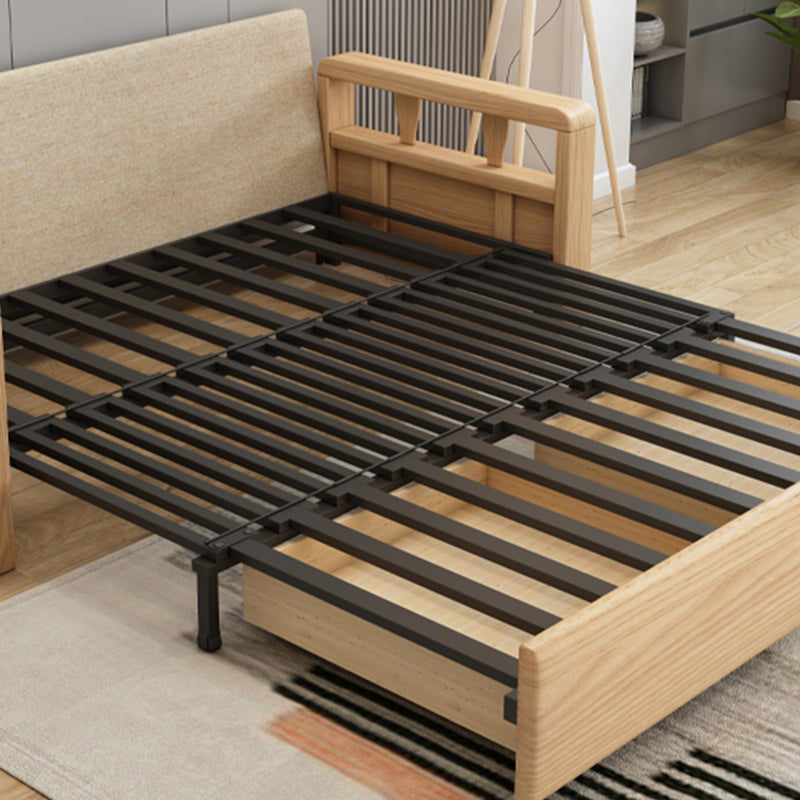 Scandinavian Foldable Futon Sleeper Sofa Square Arms Futon and Mattress