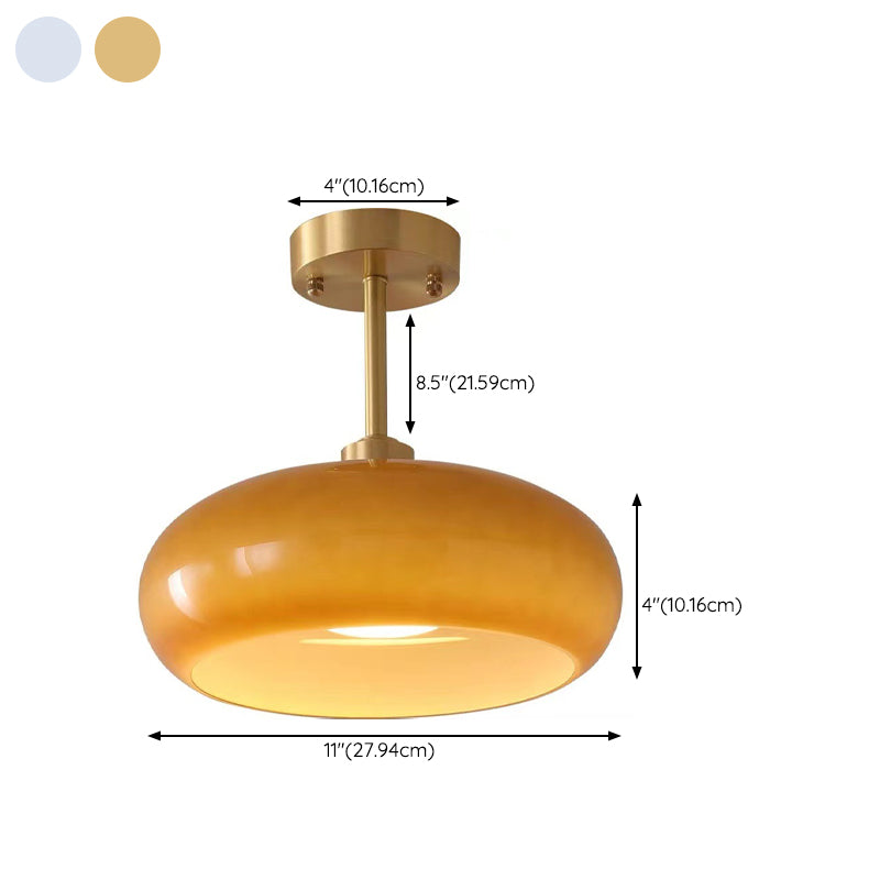 Nordic Ceiling Light Dome Flush Mount Ceiling Light Fixture with Glass