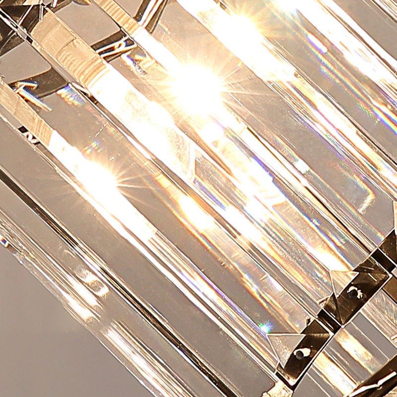 Modern Ceiling Light Minimalist Flush Mount Ceiling Light Fixture with Crystal Shade