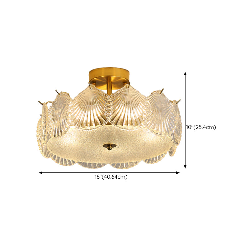 Modern Flush Mount Light Minimalist Flush Mount Ceiling Light Fixture with Glass Shade