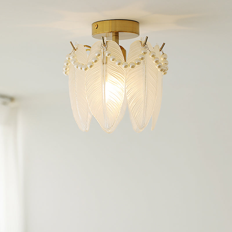 Contemporary Flush Mount Light Creative Flush Mount Ceiling Light Fixture with Glass Shade