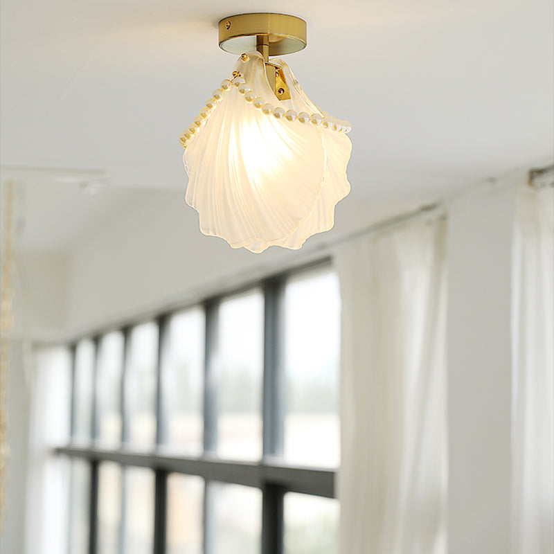 Contemporary Flush Mount Light Creative Flush Mount Ceiling Light Fixture with Glass Shade