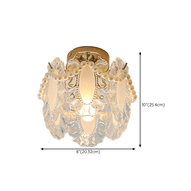 Contemporary Flush Mount Light Creative Flush Mount Ceiling Light Fixture with Glass Shade