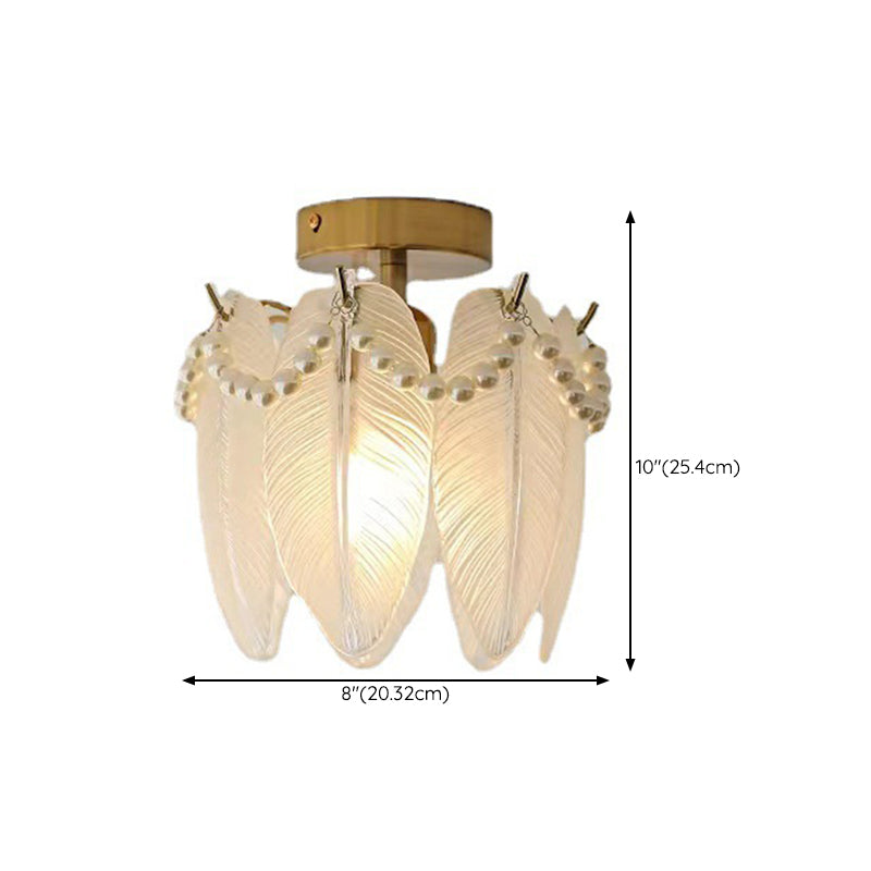Contemporary Flush Mount Light Creative Flush Mount Ceiling Light Fixture with Glass Shade