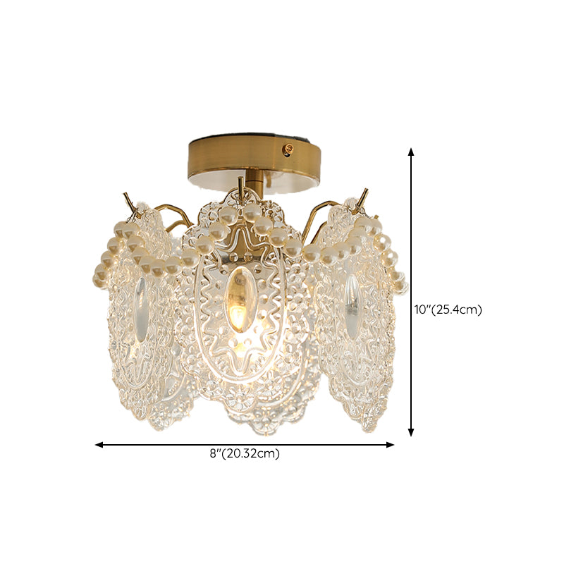 Contemporary Flush Mount Light Creative Flush Mount Ceiling Light Fixture with Glass Shade