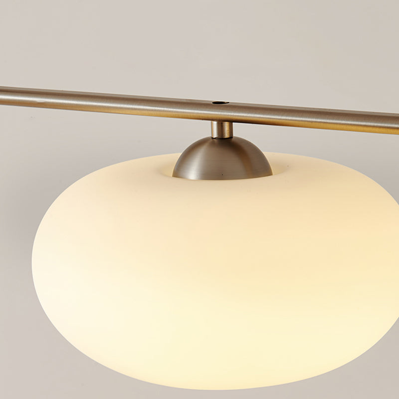 Glass Shade Hanging Island Lights Modern Drum Shape Island Lighting Ideas for Kitchen
