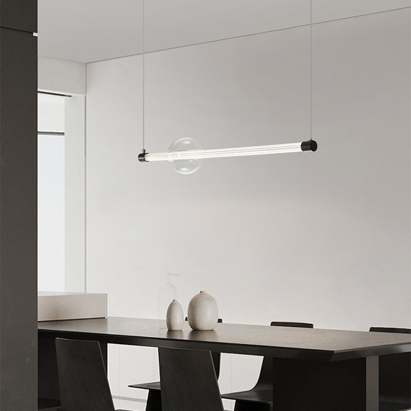 Clear Glass Ceiling Pendant Light Modern LED Kitchen Island Lighting Ideas