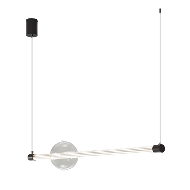 Clear Glass Ceiling Pendant Light Modern LED Kitchen Island Lighting Ideas