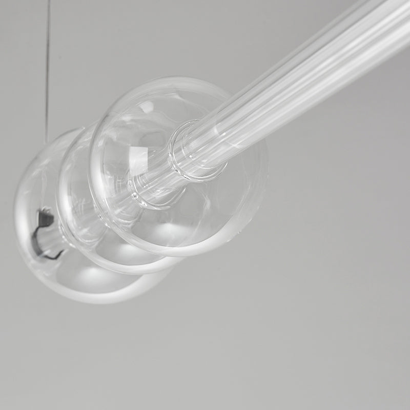 Clear Glass Ceiling Pendant Light Modern LED Kitchen Island Lighting Ideas