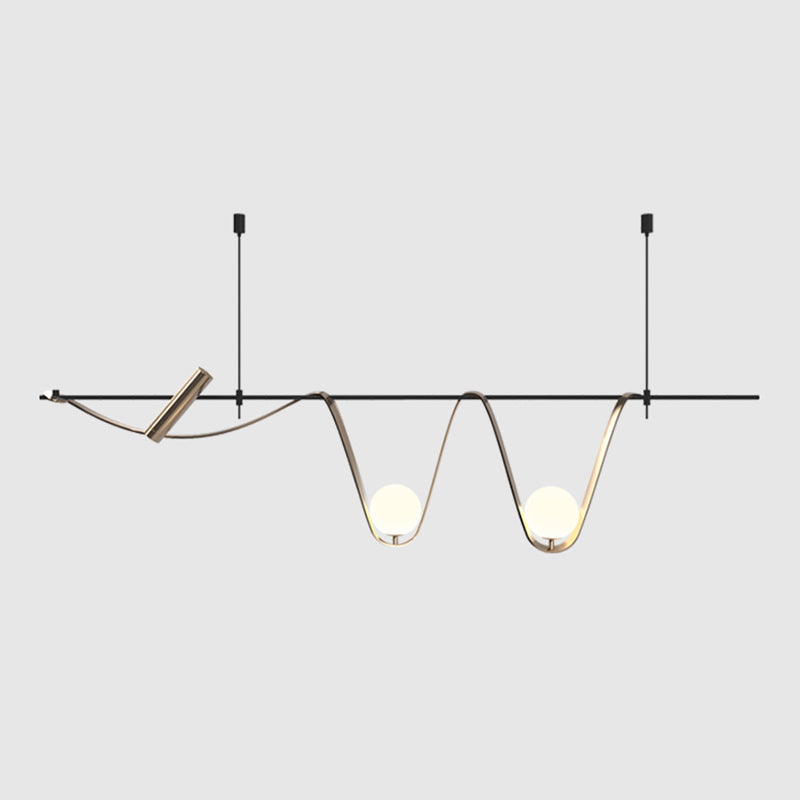 Modern Globe Shade Chandelier Lamp Glass Ceiling Pendant Light for Kitchen