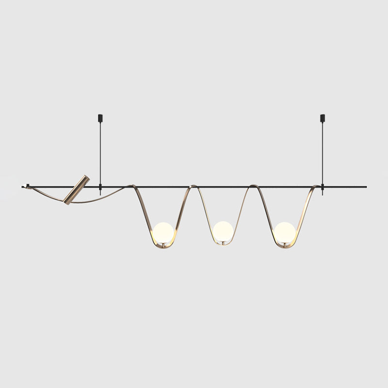 Modern Globe Shade Chandelier Lamp Glass Ceiling Pendant Light for Kitchen