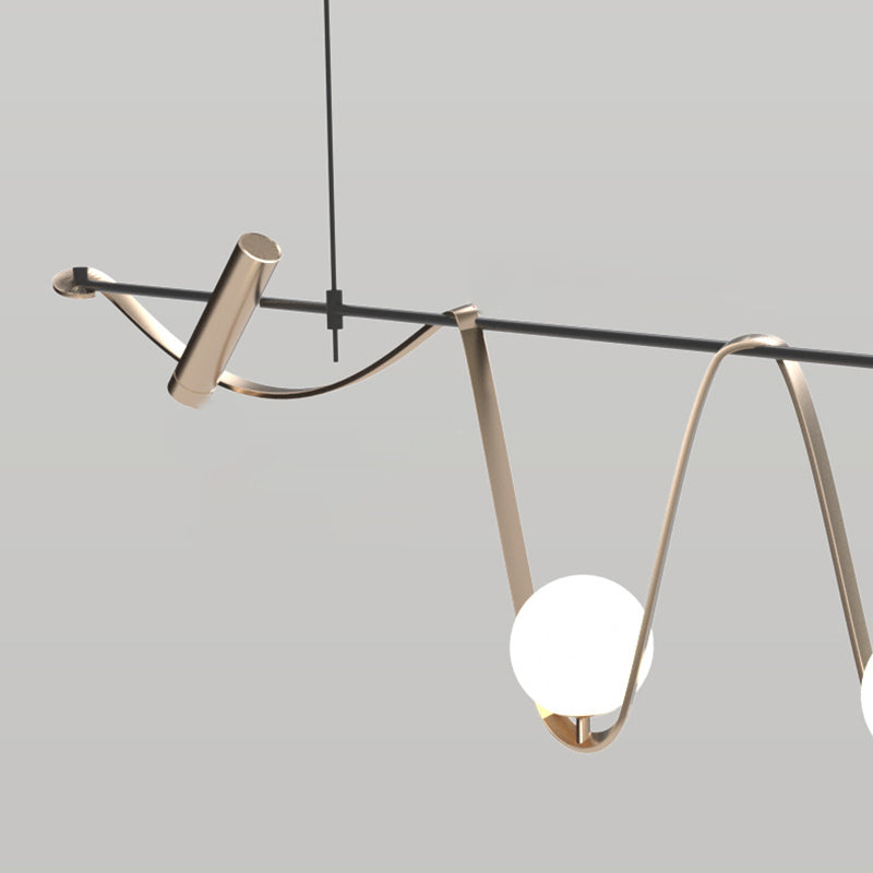 Modern Globe Shade Chandelier Lamp Glass Ceiling Pendant Light for Kitchen