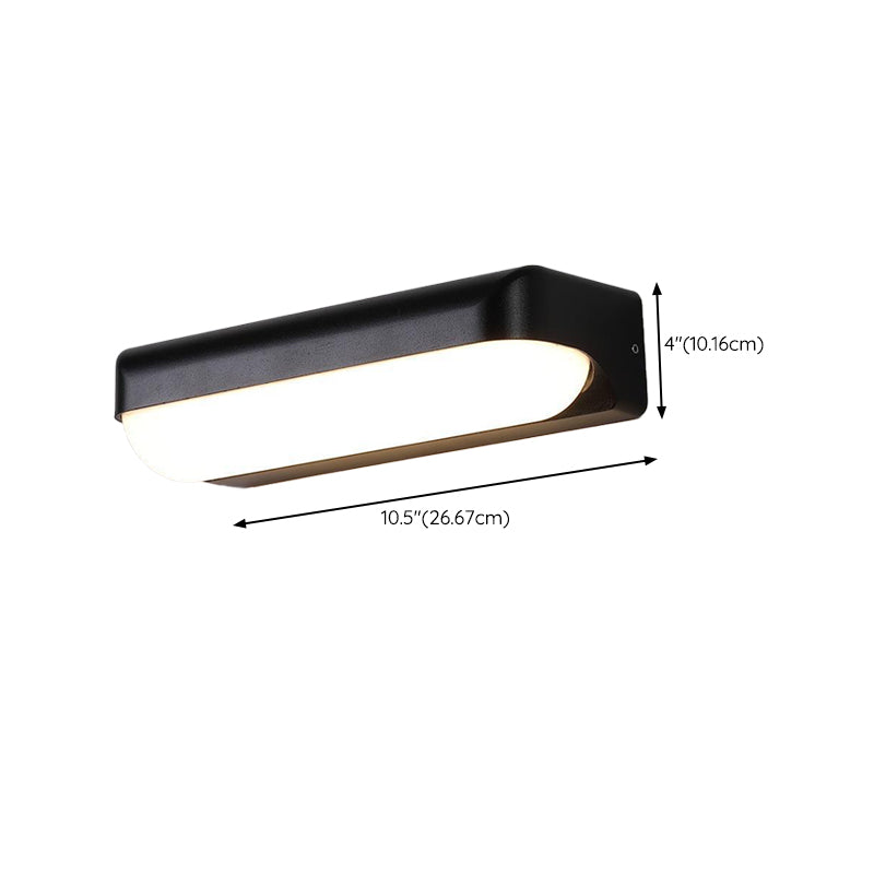 Simple Wall Sconce Waterproof Outdoor Sconce Light Fixture in Black