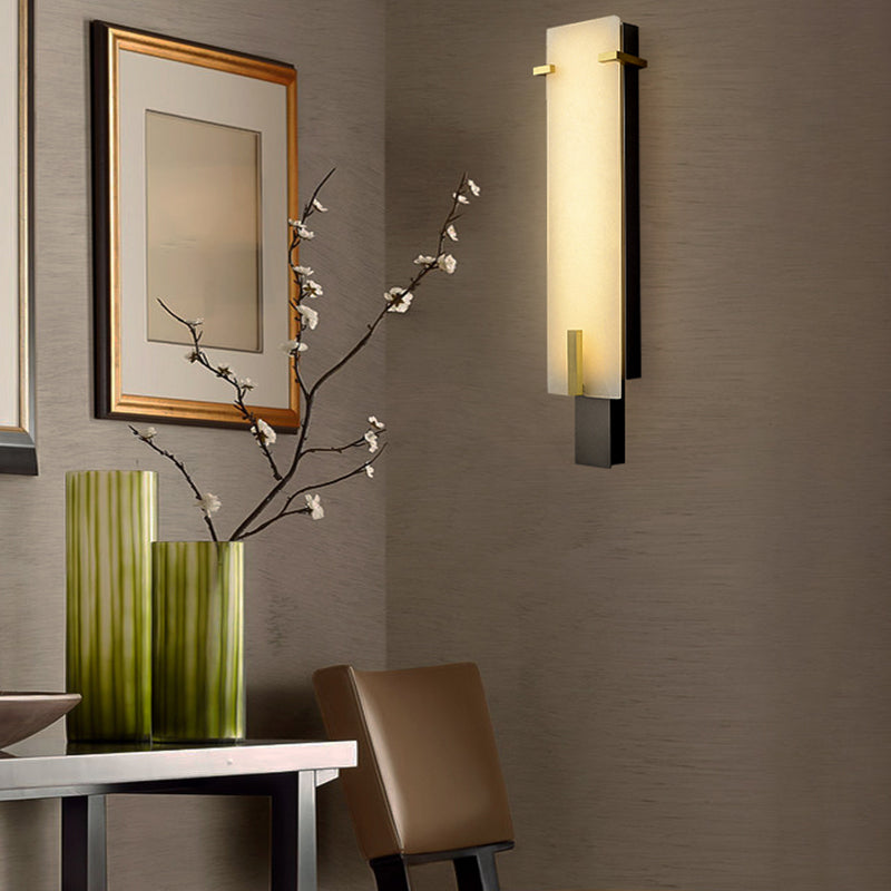 Modern Style Wall Lamp LED Wall Mount Lamp with Stone Shade for Bedroom