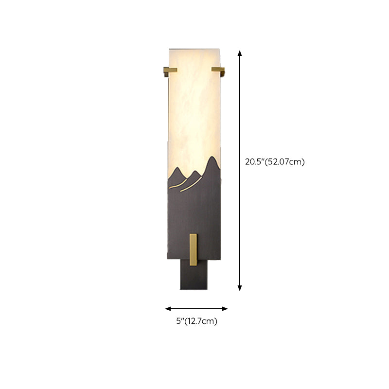 Modern Style Wall Lamp LED Wall Mount Lamp with Stone Shade for Bedroom