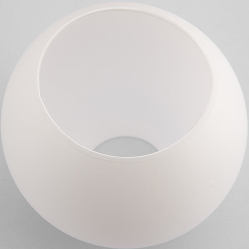 White Modern Metal Wall Sconce Geometric Shape Wall Light with Glass Shade for Living Room