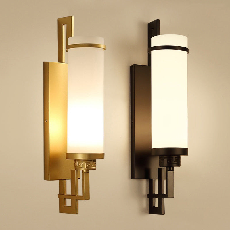 Contemporary Vanity Lights Milky Glass Vanity Wall Light Fixture for Bathroom