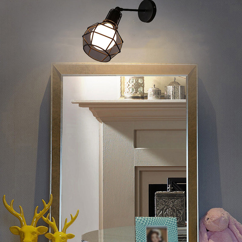 Metallic 1-Light Wall Lamp Modern Wall Vanity Lights for Washroom