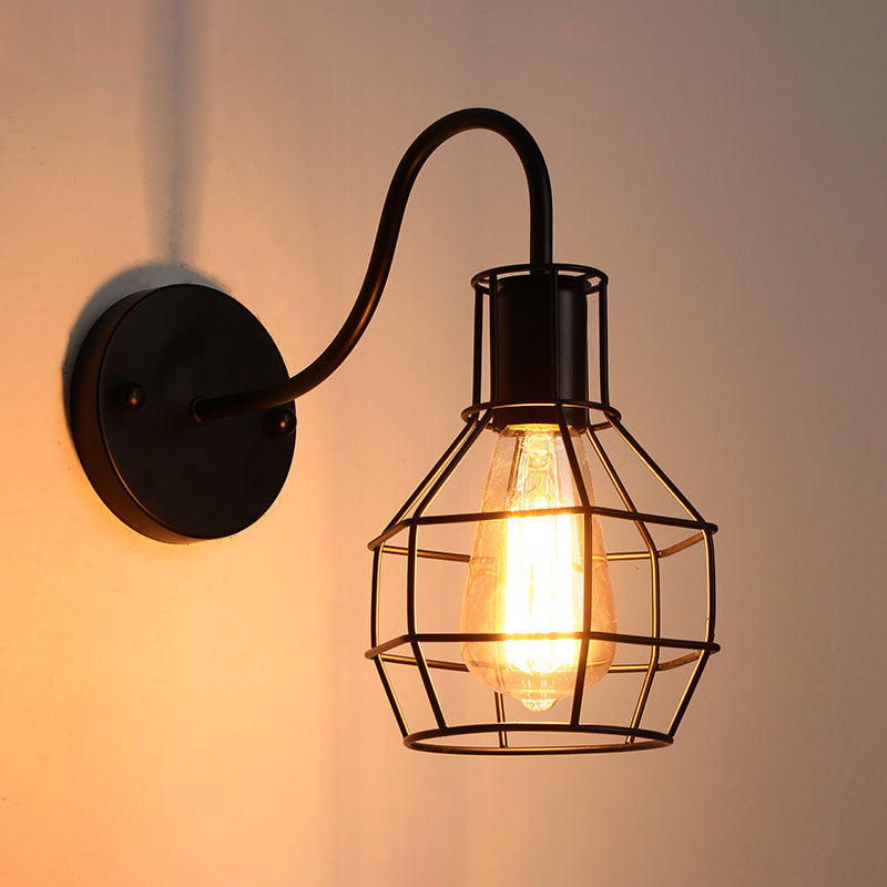 Metallic 1-Light Wall Lamp Modern Wall Vanity Lights for Washroom