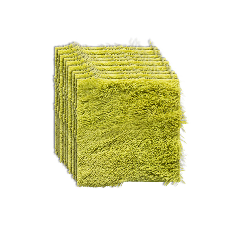 Modern Carpet Tiles Interlocking Color Block Shag Carpet Tiles