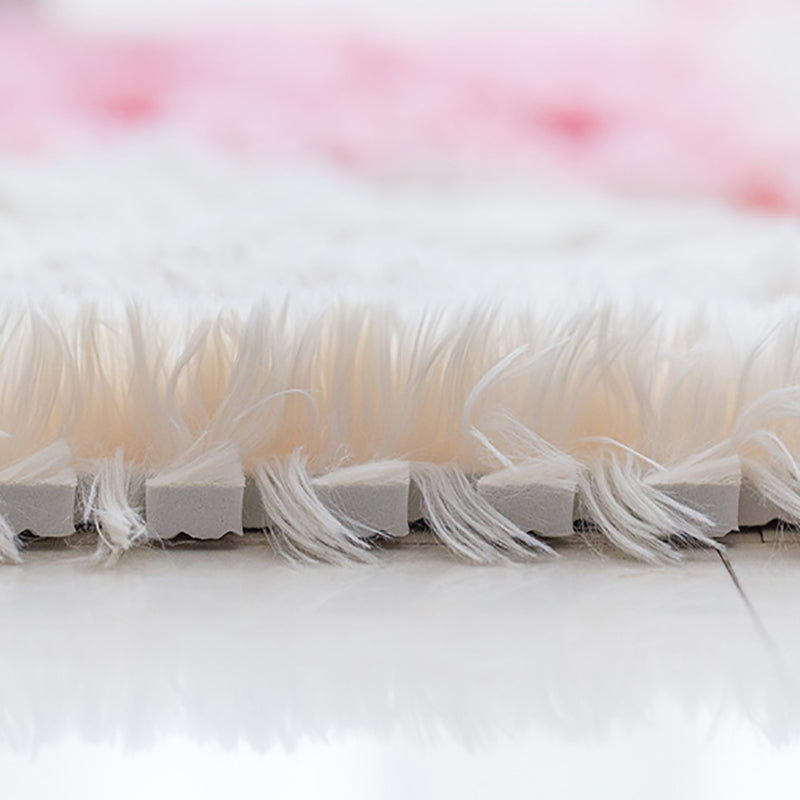 Modern Carpet Tiles Interlocking Color Block Shag Carpet Tiles