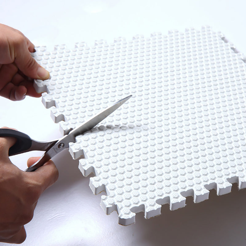 Modern Carpet Tiles Interlocking Color Block Shag Carpet Tiles