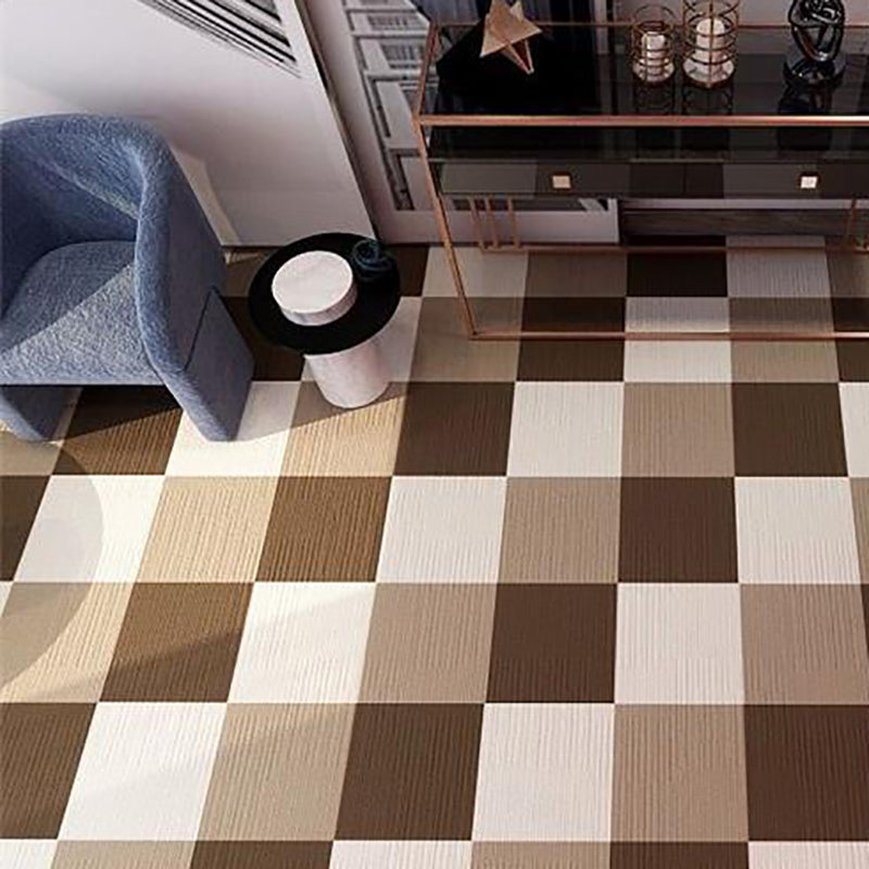 Home Carpet Tiles Color Block Stain Resistant Level Loop Carpet Tiles