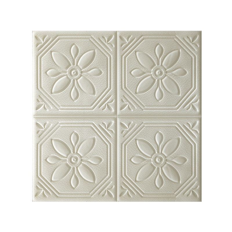 Modern Wall Panel Floral 3D Print Peel and Stick Waterproof Wall Panels