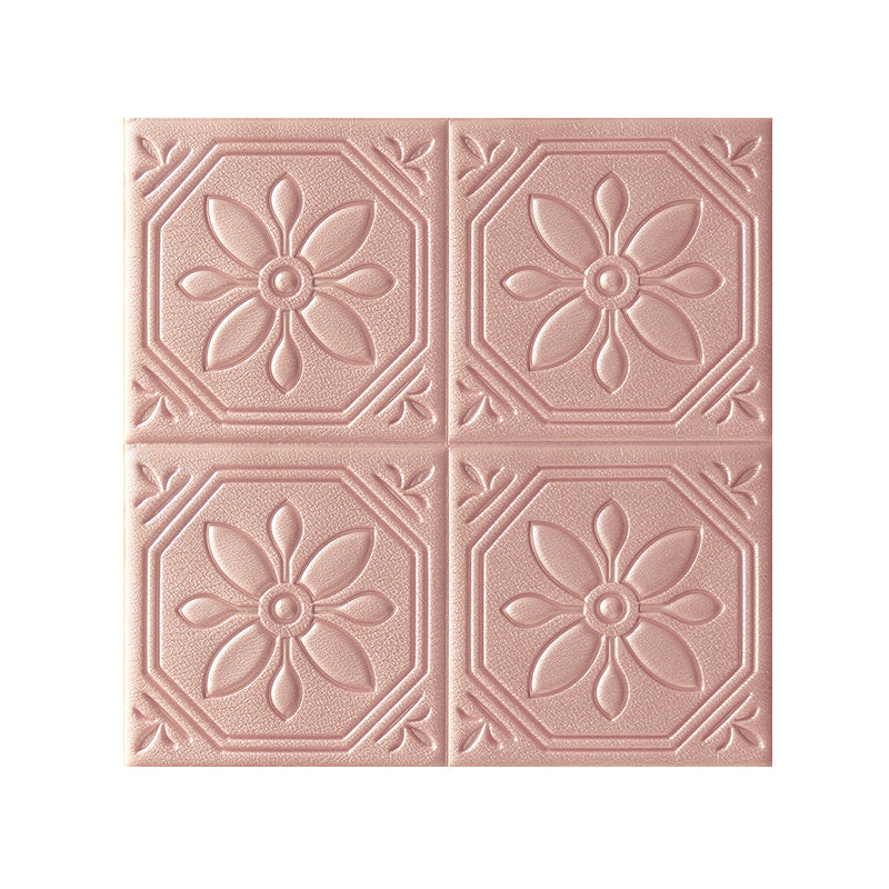 Modern Wall Panel Floral 3D Print Peel and Stick Waterproof Wall Panels