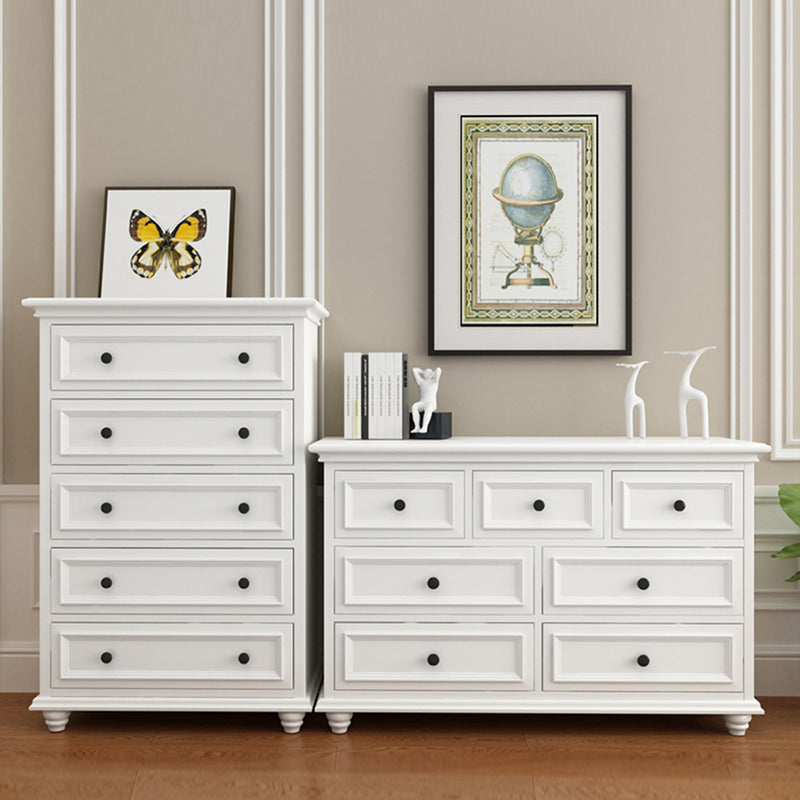 Contemporary Horizontal Double Dresser Birch Wood Storage Dresser for Room