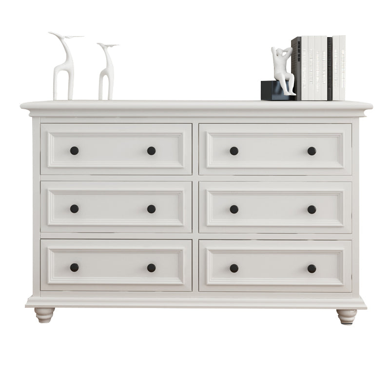 Contemporary Horizontal Double Dresser Birch Wood Storage Dresser for Room