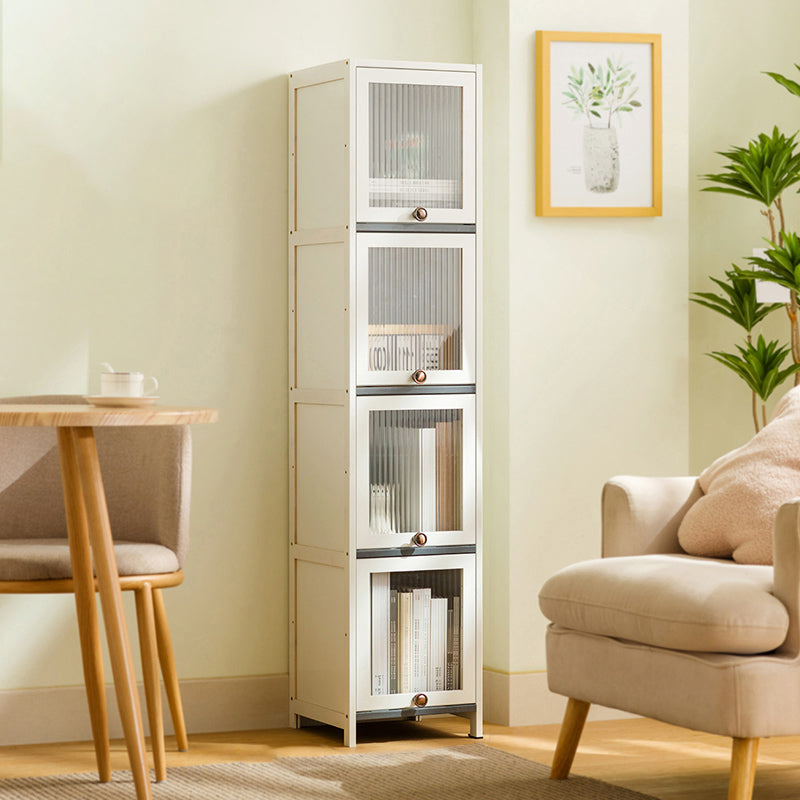 Contemporary White Wood Storage Cabinet Knobs Rectangle Storage Cabinet