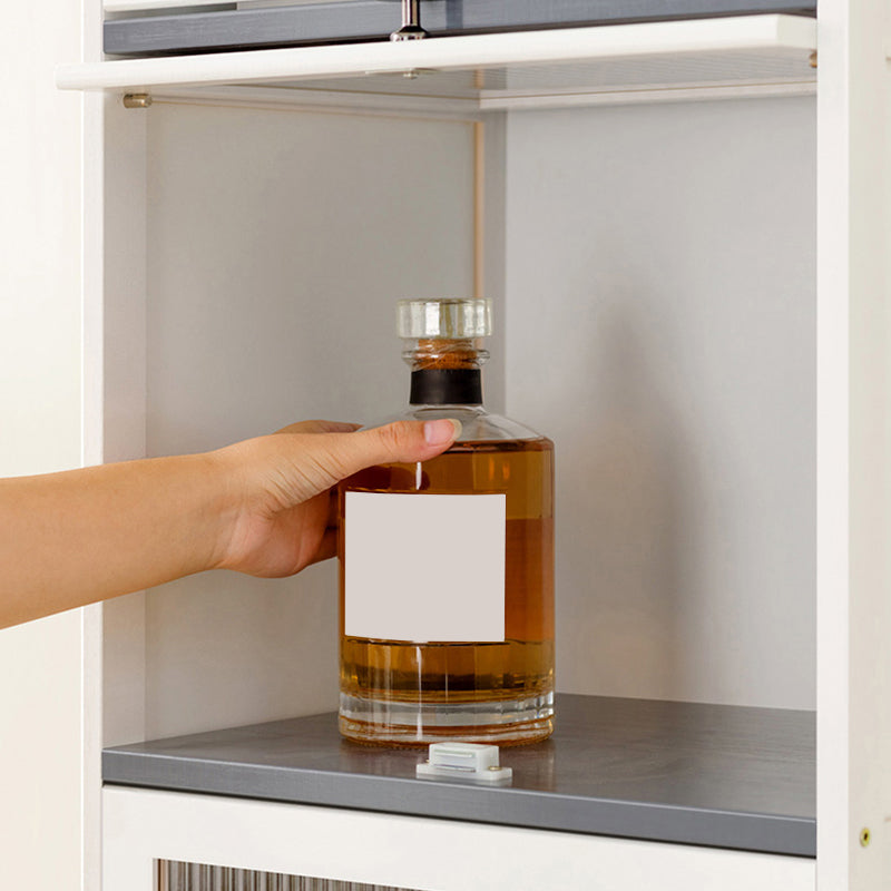 Contemporary White Wood Storage Cabinet Knobs Rectangle Storage Cabinet