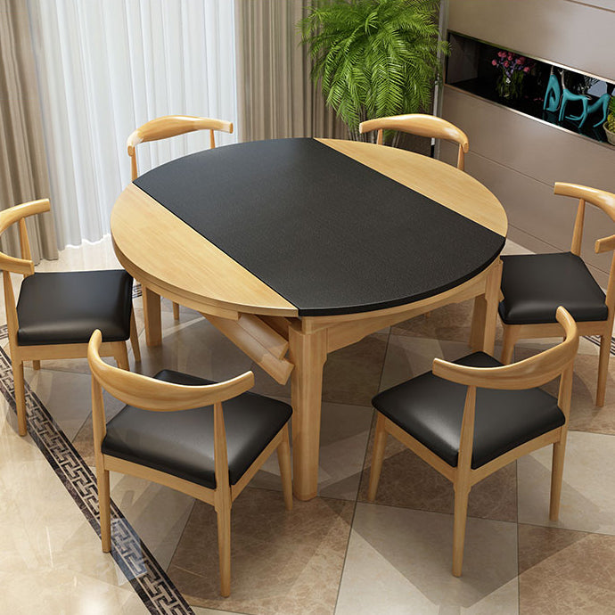 Kitchen Contemporary Dinner Table 4 Legs Extendable Dining Table