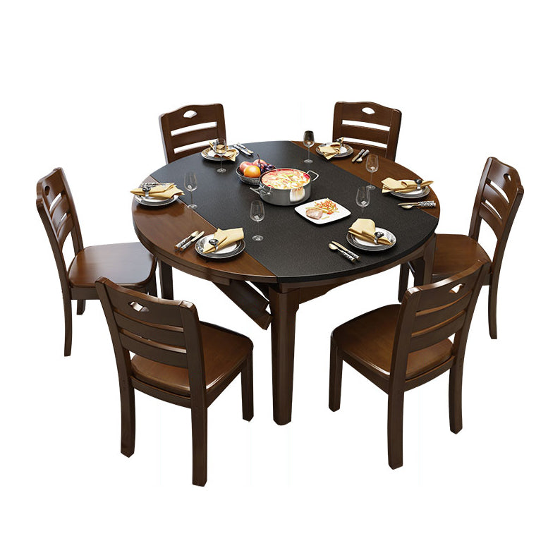 Contemporary Kitchen Dinner Table 4 Legs Extendable Dining Table