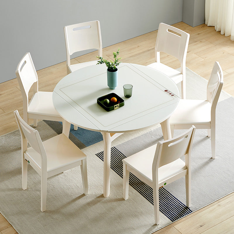 Contemporary Kitchen Dinner Table Extendable 4 Legs Dining Table