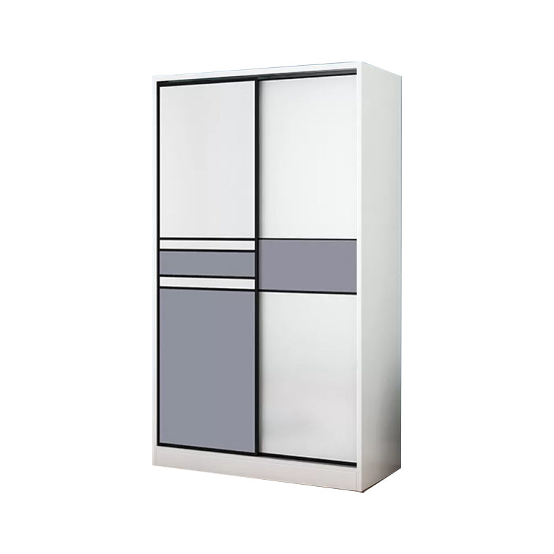 Freestanding Wood Frame Wardrobe Armoire Sliding Soft Close Doors Wardrobe